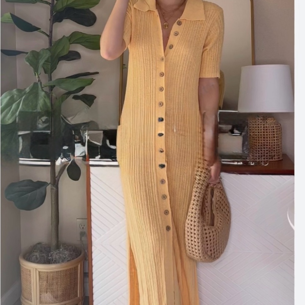 Free People Riding the Sweater Maxi Dress S